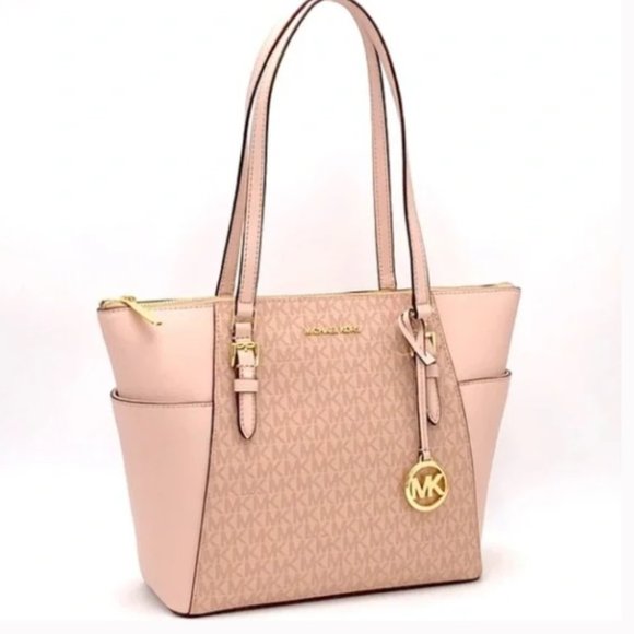 Michael Kors Handbags - MICHAEL KORS Charlotte Large Top Zip Tote Ballet